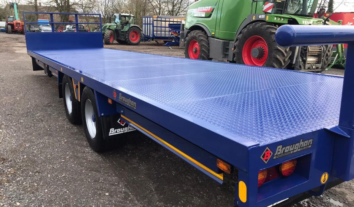 Broughan 33 ft Twin Axle Bale Trailer